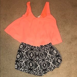 Cute Orange Romper